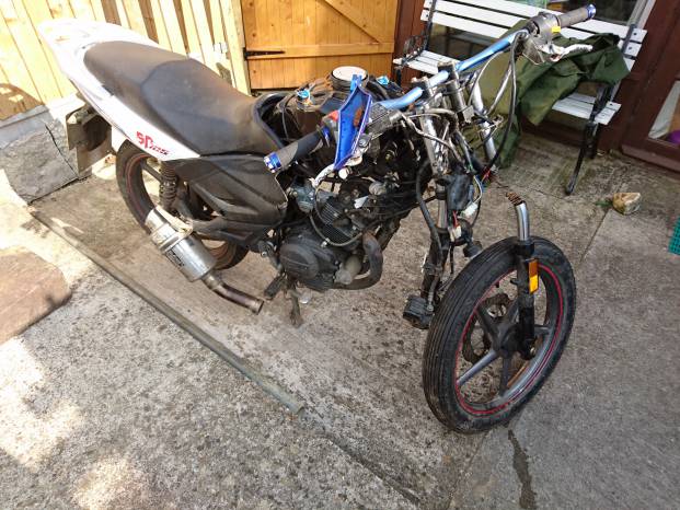 SOMERSET NEWS: Team to carry crumpled remains of motorbike from accident spot to hospital – See Bike, See Life! Photo 2