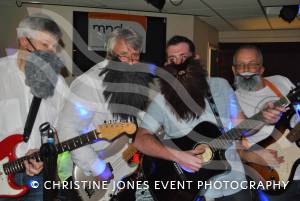 Beard shave charity night – July 30, 2016: Drummer Chris Holding had his beard shaved off while playing in a gig at the Old Barn Club in Yeovil to raise money for the Motor Neurone Disease Association. Photo 1