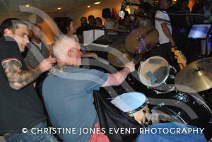 Beard shave charity night – July 30, 2016: Drummer Chris Holding had his beard shaved off while playing in a gig at the Old Barn Club in Yeovil to raise money for the Motor Neurone Disease Association. Photo 20