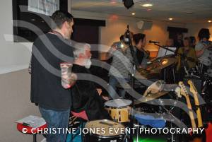 Beard shave charity night – July 30, 2016: Drummer Chris Holding had his beard shaved off while playing in a gig at the Old Barn Club in Yeovil to raise money for the Motor Neurone Disease Association. Photo 6