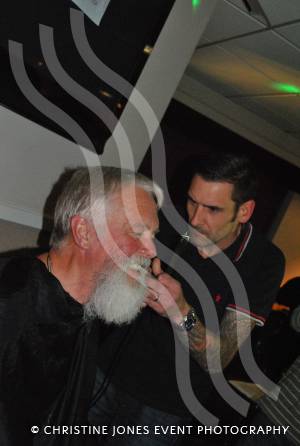 Beard shave charity night – July 30, 2016: Drummer Chris Holding had his beard shaved off while playing in a gig at the Old Barn Club in Yeovil to raise money for the Motor Neurone Disease Association. Photo 8