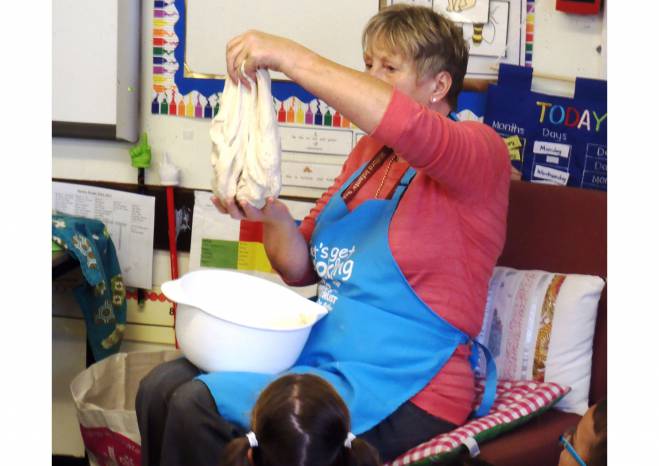 SCHOOL NEWS: Bake Off star Val helps celebrate harvest at Milford