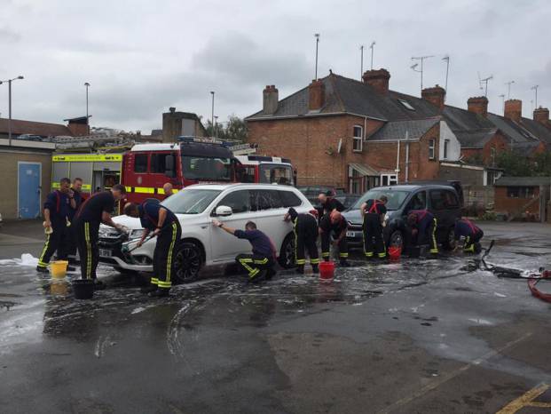 YEOVIL NEWS: Fire station charity car wash is a big splash!