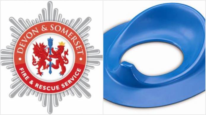 SOMERSET NEWS: Bless! Toddler gets toilet seat stuck on her head