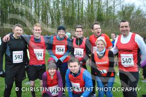 Slay the Dragon - Feb 24, 2013: Members of Crewkerne Running Club at Hinton St George. Photo 5