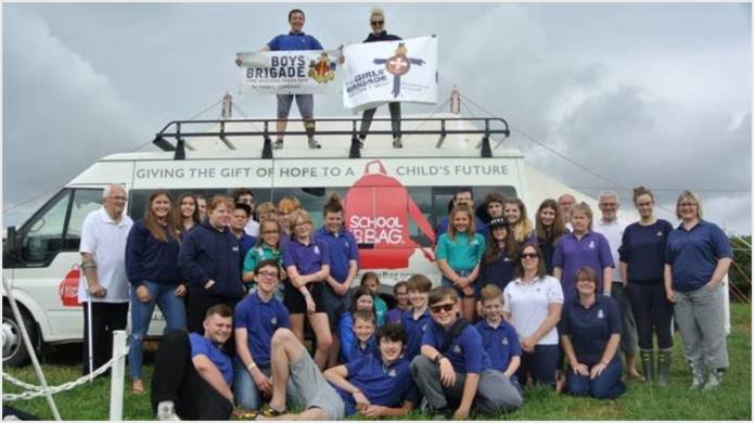 CLUBS AND SOCIETIES: 1st Yeovil Boys’ Brigade works with School in a Bag charity