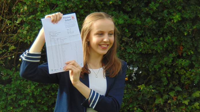 GCSE RESULTS 2017: Students chalk up some great grades at Preston School Photo 1