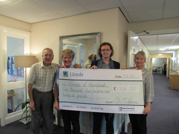 YEOVIL NEWS: Yeovil Show raffle coins in the cash for care home – thanks to Southern Conservatories