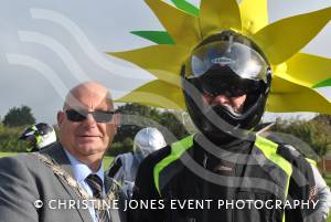 Sunflower Ride Part 1 – September 17, 2017: Bikers showed their support for St Margaret’s Somerset Hospice by taking part in the annual Sunflower Ride organised by the Yeovil-based Westland Motorcycle Club. Photo 1