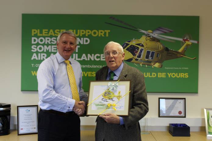 YEOVIL NEWS: Air ambulance charity thanks veteran volunteer Jim Burrows