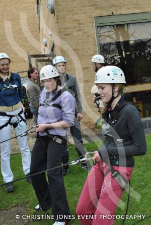 Charity Abseil: Taking the plunge - March 9, 2013. Practice on the ground! Photo 8