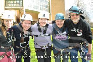 Charity Abseil: Taking the plunge - March 9, 2013. John Bell with Juliet Sturgess, Megan Sturgess, Alice Sturgess and Hilary Dean. Photo 11