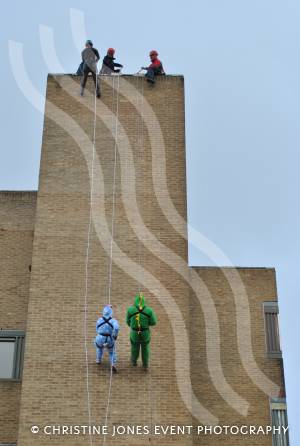 Charity Abseil: Taking the plunge - March 9, 2013.  A long way down for Keri Phillips and Steve McAnulla. Photo 16