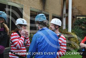 Charity Abseil: Where's Wally? - March 9, 2013: Last minute preparations for the Where's Wally duo. Photo 3