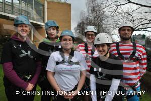 Charity Abseil: Where's Wally? - March 9, 2013: A final team photo for Where's Wally duo Duane Stone and Sophie Cairncross and fellow fundraisers. Photo 4