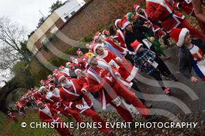 Santa Dash Part 2 – December 10, 2017: Father Christmas suits were the order of the day for the annual Santa Dash at Yeovil Country Park in aid of St Margaret’s Somerset Hospice. Photo 2