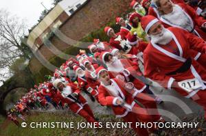 Santa Dash Part 2 – December 10, 2017: Father Christmas suits were the order of the day for the annual Santa Dash at Yeovil Country Park in aid of St Margaret’s Somerset Hospice. Photo 3