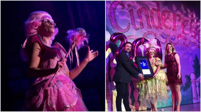 LEISURE: Octagon panto favourite Lizzie is left speechless with special award