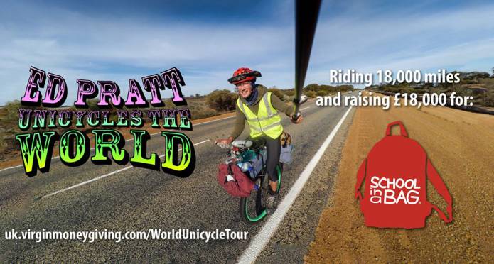 SOMERSET NEWS: Unicyclist Ed to begin USA leg of round-the-world journey by crossing the Golden Gate Bridge