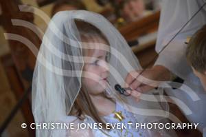 Class 1 wedding at Montacute Pt 1 – May 17, 2018: Children at All Saints Primary School in Montacute enjoyed their very own Class 1 wedding at St Catherine’s Church ahead of the Royal Wedding between Prince Harry and Meghan Markle. Photo 23