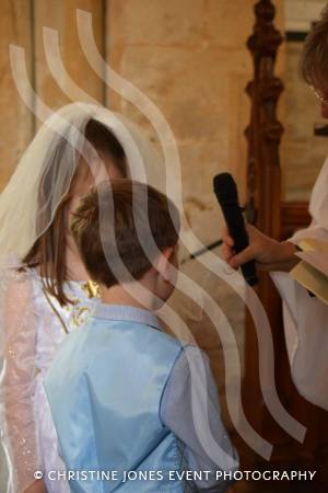 Class 1 wedding at Montacute Pt 1 – May 17, 2018: Children at All Saints Primary School in Montacute enjoyed their very own Class 1 wedding at St Catherine’s Church ahead of the Royal Wedding between Prince Harry and Meghan Markle. Photo 30
