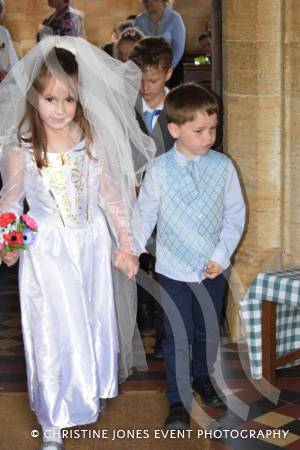Class 1 wedding at Montacute Pt 2 – May 17, 2018: Children at All Saints Primary School in Montacute enjoyed their very own Class 1 wedding at St Catherine’s Church ahead of the Royal Wedding between Prince Harry and Meghan Markle. Photo 14
