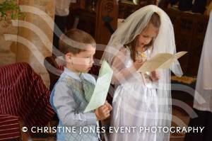Class 1 wedding at Montacute Pt 2 – May 17, 2018: Children at All Saints Primary School in Montacute enjoyed their very own Class 1 wedding at St Catherine’s Church ahead of the Royal Wedding between Prince Harry and Meghan Markle. Photo 8