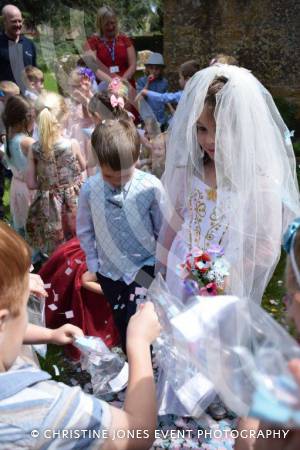 Class 1 wedding at Montacute Pt 4 – May 17, 2018: Children at All Saints Primary School in Montacute enjoyed their very own Class 1 wedding at St Catherine’s Church ahead of the Royal Wedding between Prince Harry and Meghan Markle. Photo 22