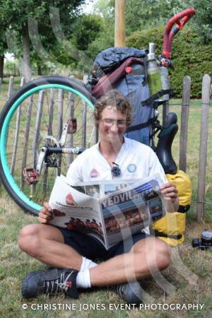 Ed Pratt Returns Home - July 27, 2018Round-the-world unicyclist Ed Pratt returns to Home Farm in Chilthorne Domer having raised £300,000-plus for the School in a Bag charity. Photo 30