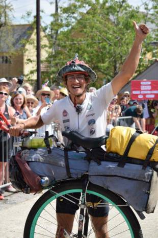 SOMERSET NEWS: What can you say? Round-the-world unicyclist Ed is a legend!