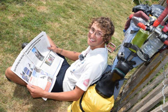 SOMERSET NEWS: What can you say? Round-the-world unicyclist Ed is a legend!