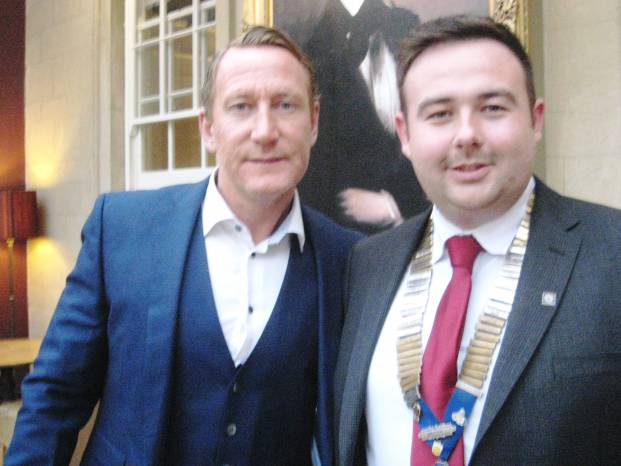 HEADLINE: Romford Pele is on the ball at Yeovil Round Table charity luncheon Photo 2