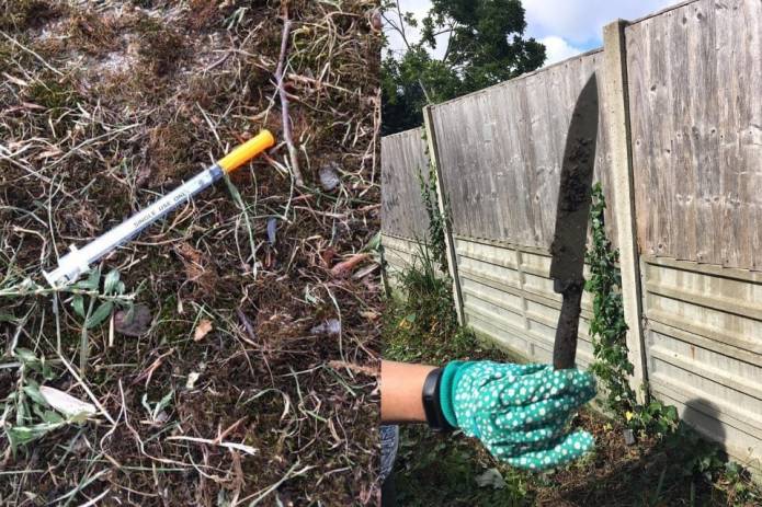 YEOVIL NEWS: Dangerous knife thrown in bushes found in alleyway tidy-up