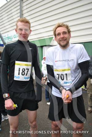 Yeovil Half Marathon - At the start: Runners Stuart Cobb and Lee Pester. Photo 4