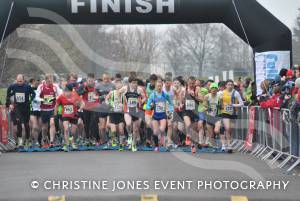Yeovil Half Marathon - They're off! The runners get going. Photo 2