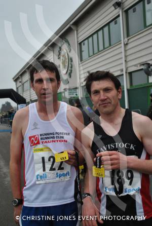 Yeovil Half Marathon - King of the Hill: 7th placed Jim Cole (right) in 2.29 with 8th placed Phil Burden in 2.32. Photo 7