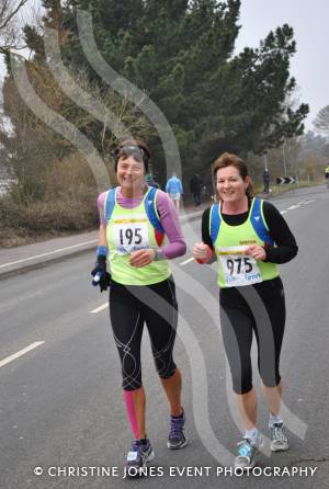 Yeovil Half Marathon - All Smiles: There were plenty of smiles at the half marathon. Madeline Cook (no 195) and Julia Withers (no 975). Photo 12