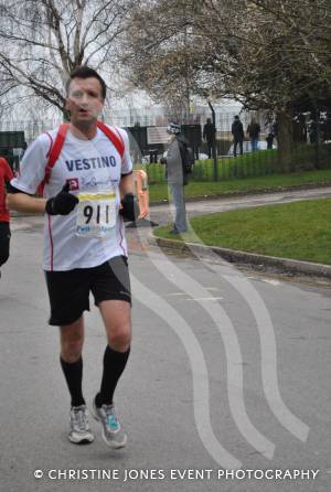 Yeovil Half Marathon - PSA runners: Supporters of the Piers Simon Appeal were pounding the streets of Yeovil in the half marathon. Here we see Sean Vessey. Photo 3