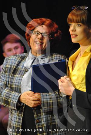 The 25th Annual Putnam County Spelling Bee at the Swan Theatre, Yeovil, from March 27-30, 2013, with the Yeovil Youth Players: Rona Lisa Perretti (Hattie Eason, right) with Blanche Panch (Lyn Lee Brown). Photo 3