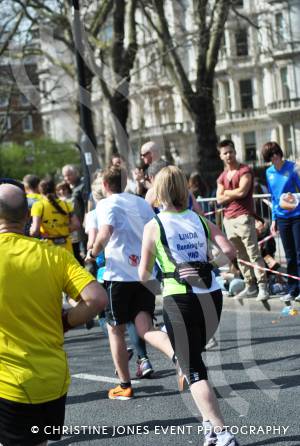 London Marathon 2013: Linda Membury, of Yeovil Town Road Running Club, finished in a time of 4hrs 39mins 55secs.