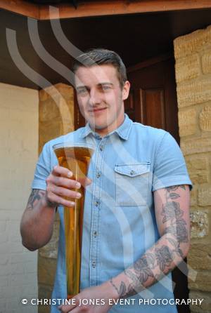 Brewers Arms beer festival - May 24-27, 2013: Next yard of ale competitor - Matt Joyce. Photo 10