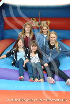 Ilminster Lions Club Fete - June 15, 2013: Having fun on the boucy inflatable. Photo 2
