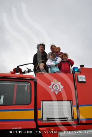 RNAS Merryfield Open Evening - June 12, 2013: Family members aboard a Fire and Rescue engine at RNAS Merryfield. Photo 2