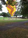 Hot air balloon lands at Mudford Rec