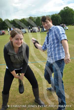 South Petherton Carnival Fun Day - September 8, 2013: Welly wanging with Jon Newman and Kahli Davis. Photo 5