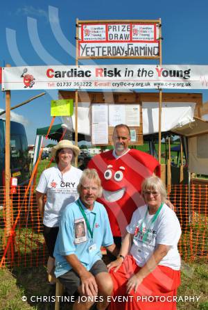 Raising funds for the Cardiac Risk in the Young charity at Yesterday's Farming are Bill and Hillary Durrant with Veronica Bucknell and Dorian Mead