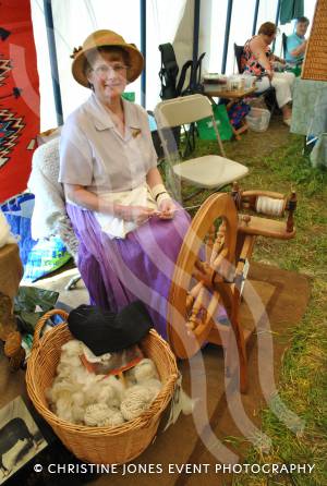 Margaret Knight, of Ilminster, was on hand to give a display of spinning and weaving