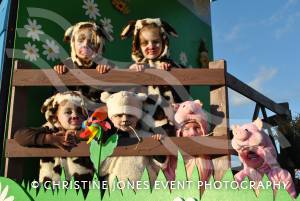 South Petherton Carnival - September 14, 2013: Members of the Brewers Arms CC with Brewers Barnyard. Photo 3