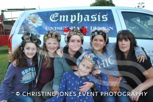 South Petherton Carnival - September 14, 2013: Curlers out with the team from Emphasis unisex hair salon. Photo 17