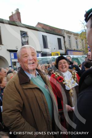 Lord Ashdown, better known as Paddy Ashdown, at the March for Honour in Chard in 2010 along with the then Mayor of Chard, Cllr Jill Shortland